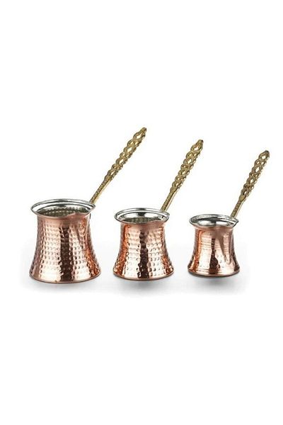 ANTEPSEPETİ Copper 3-Piece Coffee Pot Set