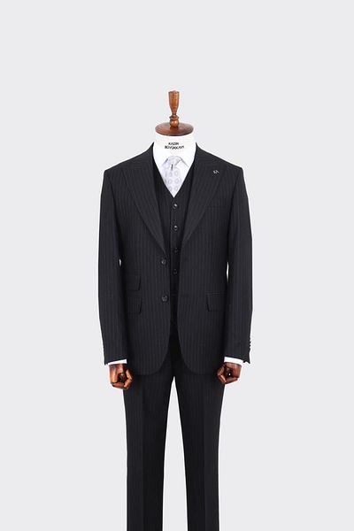 Kadir Büyükkaya Men's Comfortable Suit with Vest - Kaw1092W