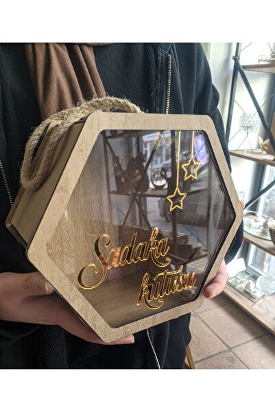 Genel Markalar Ahşap sadaka kutusu kumbara