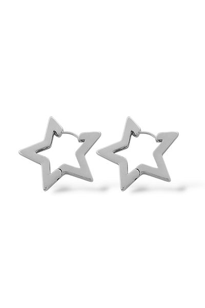 Çlk Accessories أقراط نجمة منحنية فاخرة