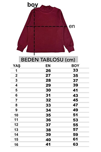 difa kids Girls Boys Unisex Children's Ecru Color Seasonal Winter Half Throat Long Sleeve Badi