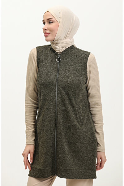 sefamerve Хакі жилет на блискавці 5090-01