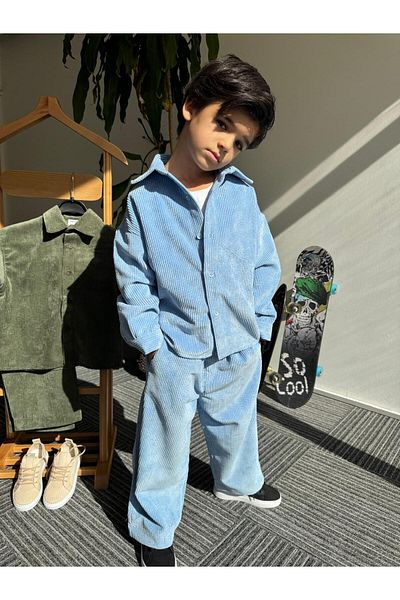 wiizy kids Boy's Style Velvet Set