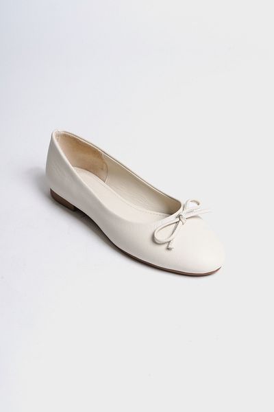 Capone Outfitters Ballerinas für Damen aus echtem Leder mit runder Spitze und Schleife