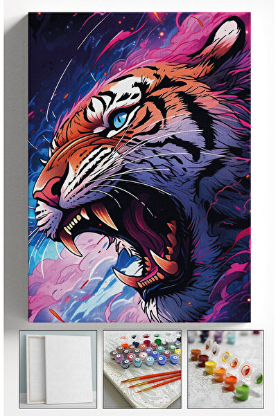 Sulepas Sayılarla Boyama Tuval Seti Fırça Boya Dahil (Çıtalı) 40x50 CM - RENK...