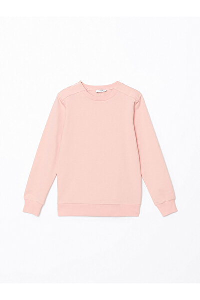 LC Waikiki Pembe Bisiklet Yaka Kadın Sweatshirt