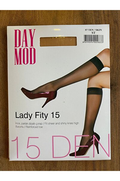 DAYMOD ÇORAP Дамски тънки лъскави чорапи от тюл под коляното, размер Lady Fit...