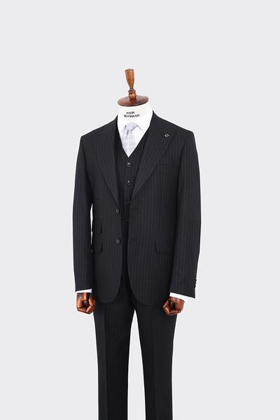 Kadir Büyükkaya Men's Comfortable Suit with Vest - Kaw1092W