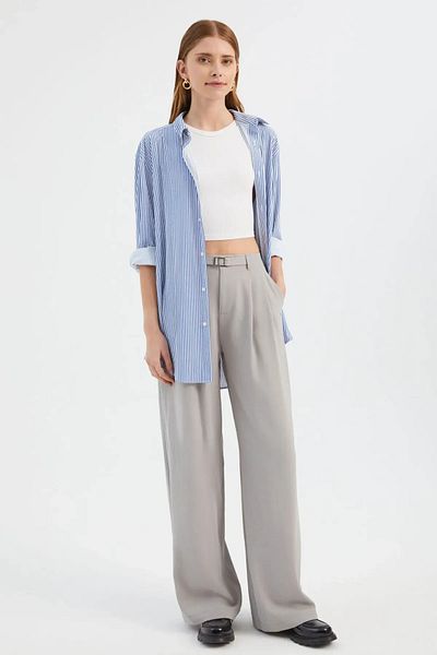 Hiccup Pantaloni largi plisați cu talie înaltă