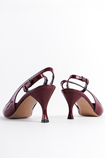 Capone Outfitters Női bokapántos lakkbőr közepes sarkú cipő