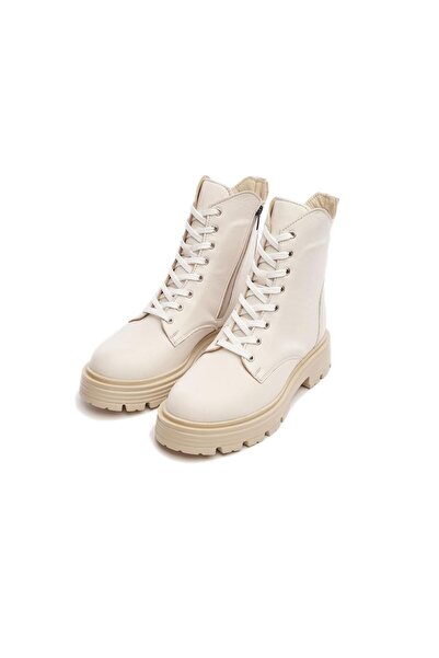 derinet Hakiki Deri Fermuarlı Kadın Bot