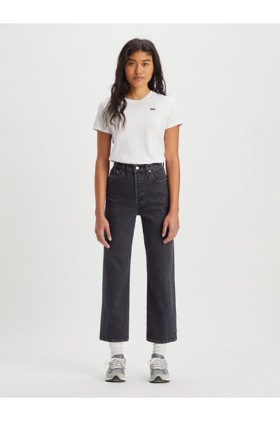 Levi's Ribcage Cotton High Waist Straight Short Leg Jeans Jeans Pant 72693