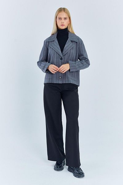 Mixray 4579 Model Gri Jachetă de damă - Mânecă pliată