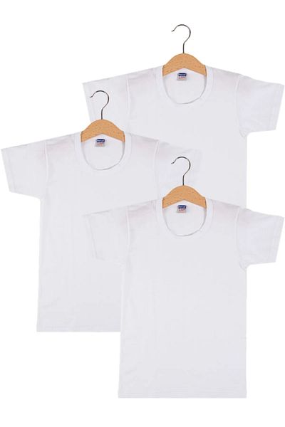 CUBBUX Tricou alb din bumbac cu mânecă scurtă pentru fete și maiou