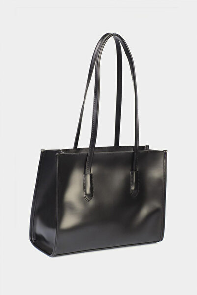 MILANOFOX حقيبة كتف نسائية أنيقة من الجلد اللامع بسحاب للإغلاق ومقصورة واحدة ...