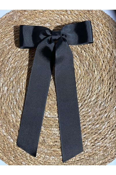 MADE BY PERİ Double Bow from the Ribbon, Child with the Tail, Adult Back Clip Buckle.