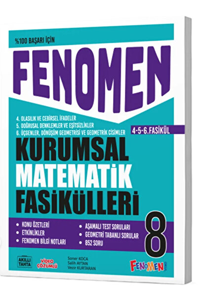 Fenomen Yayıncılık 8.Sınıf Kurumsal Matematik Fasikülleri (4-5-6)