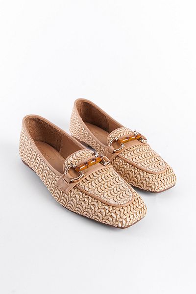 Capone Outfitters Дамски мокасини с катарама от естествена кожа