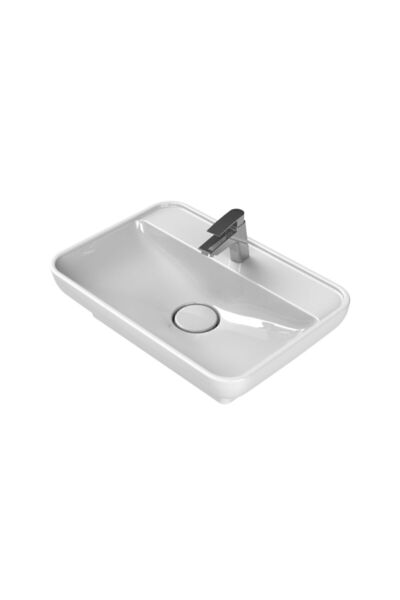 Turkuaz Cerastyle Lal 60 Tezgah Üstü Çanak Lavabo 60x42 Cm (lavabo Tıpası Dahil)
