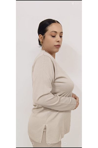 AKŞEN GİYİM LARGE SIZE THIN CORRATED COOL STRING FABRIC 70 cm FRONT GARNISHED LONG SLEEVE MOTHER BLUSE