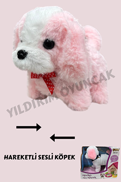 YILDIRIM OYUNCAK Pilli Sesli Havlayan Yürüyen Peluş 15 cm Köpek - Yürüyen Ses...
