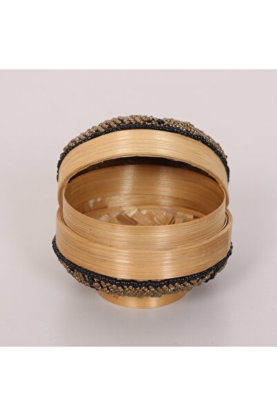 Mylamp Bali Boncuklu Bambu Saklama Kutusu 16x10 cm