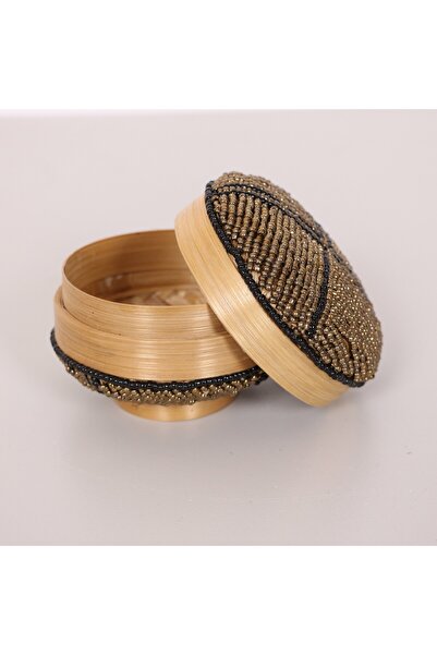 Mylamp Bali Boncuklu Bambu Saklama Kutusu 16x10 cm