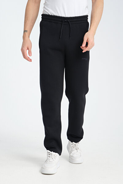 RDR-X Men's Navy Blue 3 Thread Relaxed Cut Straight Leg Winter Sweatpants