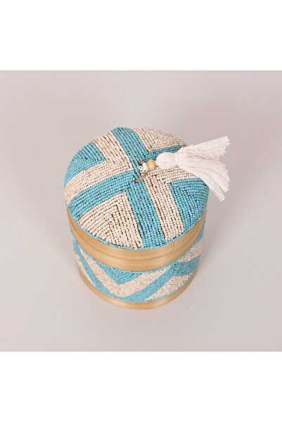 Mylamp Bali Beaded Bamboo Storage Box m 15X17 cm