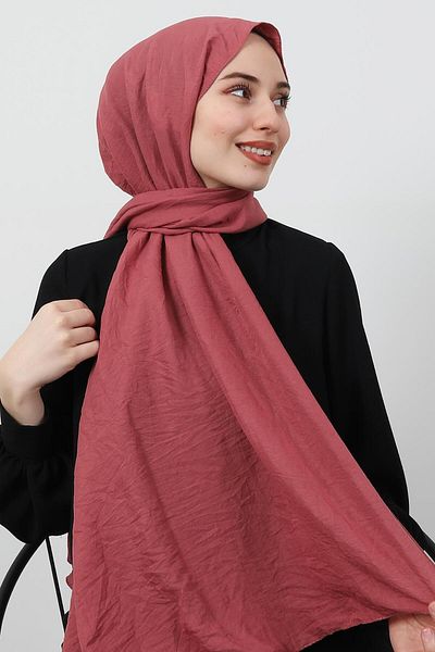 GİYZAMİLA Cotton Shawl Pink