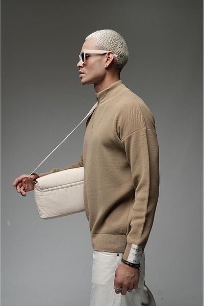 Butik Πλεκτό πουλόβερ με μισό φερμουάρ Oversize