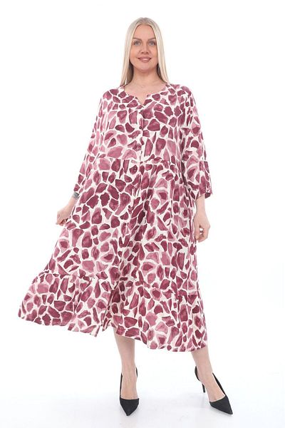 lovedrobe Plus Size Women's Double Pocket Dress 24249-2-Red - 50