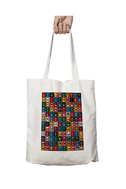 ART HEDİYE حقيبة Mighty Morphin Po wer Ran Gers قابلة للغسل ومطبوعة بشكل دائم...