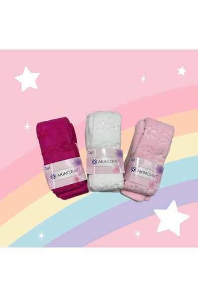 Akın Kız Çocuk Tayt %100 Pamuk 3 Renklı