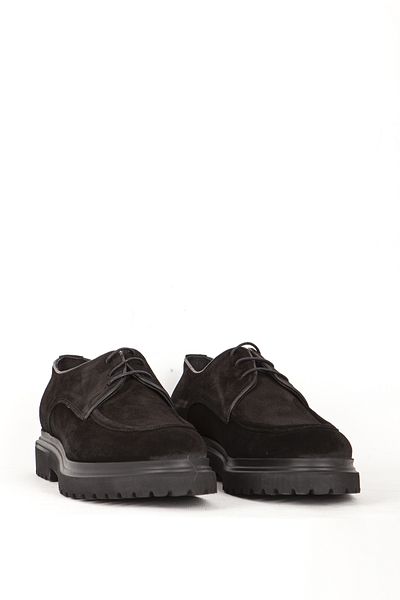 MARCOMEN Genuine Leather Mc 18382 Black Men's Classic Shoes - Thick Sole and Laced
