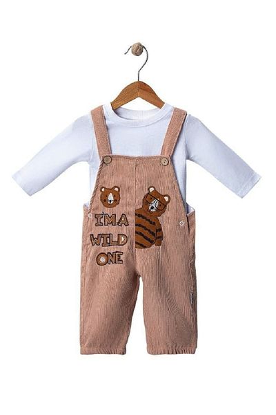 TUOBEBE Baby Velvet Beige Salopet