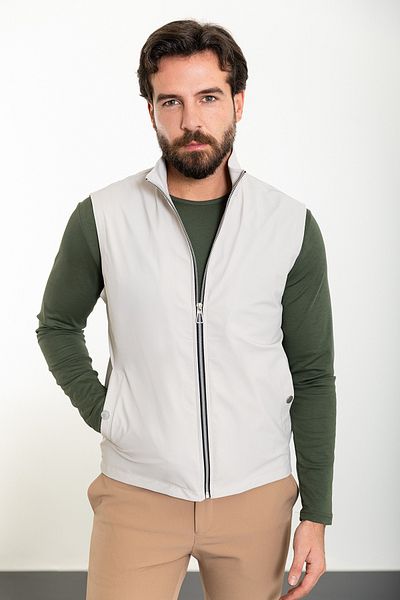 Mcr Plain Stone Slim Fit Judge Collar Men's Vest