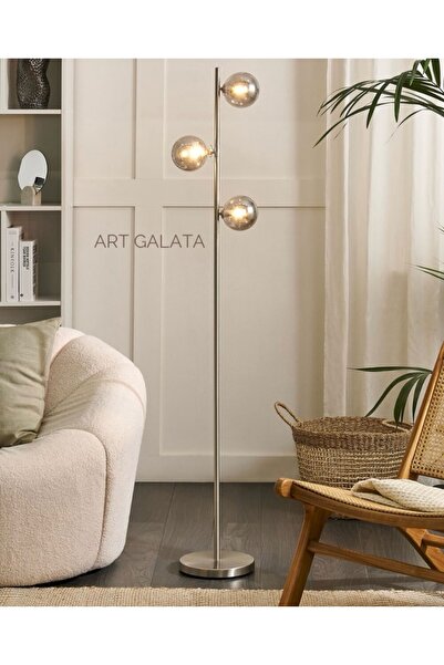 Art Galata Modern Street Lambader 3 glop camlı