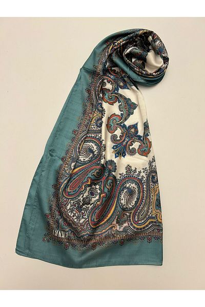 FİVESCARF Μοτίβο κεντήματος Voile Μεταξωτό Σάλι
