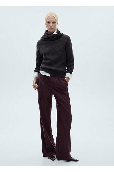 MANGO Woman Pulover tricotat cu gât