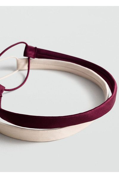 MANGO Woman Elastisches Haarband aus Satin