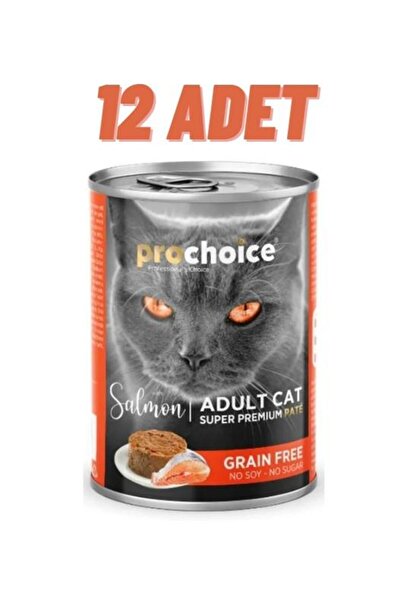 ProChoice Adult Cat Salmon Pate Kedi Konservesi 12x400 gr - Petshopundan