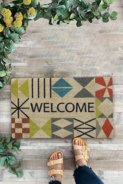 Valerine Life سجادة باب أمامية برمز الولاء لافندر مرحبًا بكم في منزلنا مقاس 4...