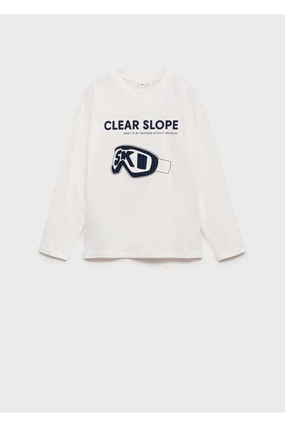 MANGO Kids Τύπωμα μακρυμάνικο μπλουζάκι