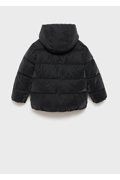 MANGO Kids Quilted Anorak - Faux Fur Hood