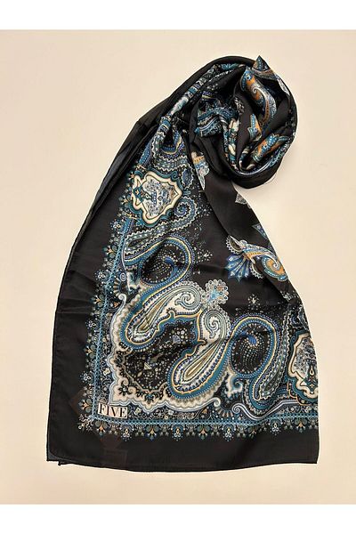 FİVESCARF Μοτίβο κεντήματος Voile Μεταξωτό Σάλι