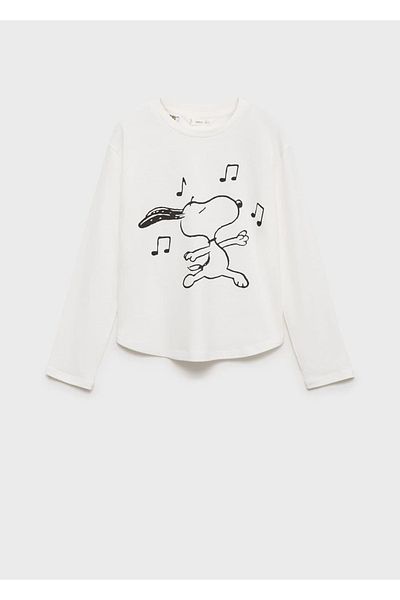 MANGO Kids Μακρυμάνικο μπλουζάκι Snoopy