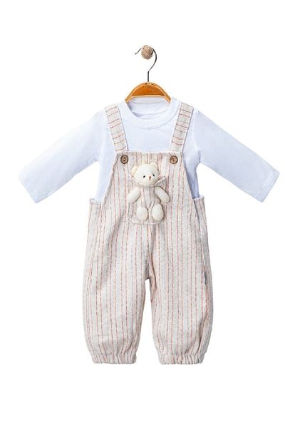 TUOBEBE Baby Orange Striped Salopet