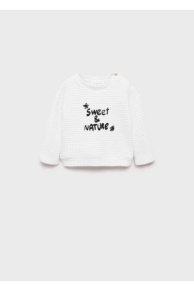 MANGO Baby Φούτερ με υφή μήνυμα