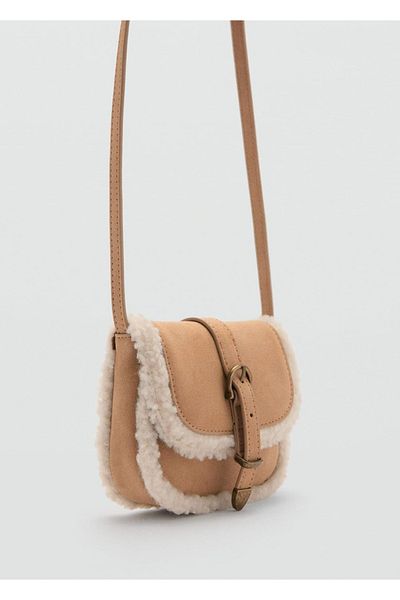 MANGO Kids faux fur bag